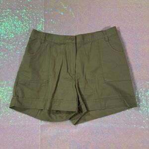 Khaki High-Waisted Trouser Style Shorts (30") ★彡
